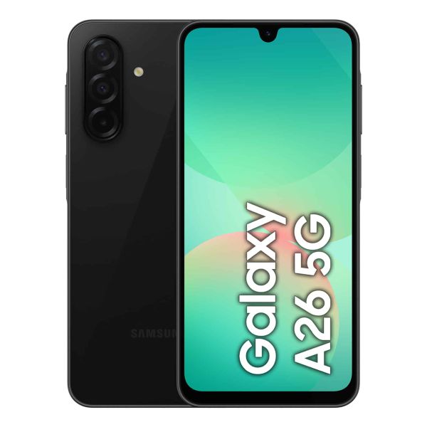 Samsung Galaxy A26 17 cm (6.7") Hybride Dual SIM Android 15 5G USB Type-C 6 GB 128 GB 5000 mAh Zwart (SM-A266BZKBEUB_EU) Samsung Galaxy A26 17 cm (6.7") Hybride Dual SIM Android 15 5G USB Type-C 6 GB 128 GB 5000 mAh Zwart (SM-A266BZKBEUB_EU)