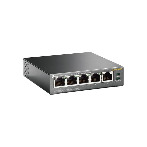 TP-Link TL-SG1005P Unmanaged Gigabit Ethernet (10/100/1000) Power over Ethernet (PoE) Zwart (2X TL-SG1005P)