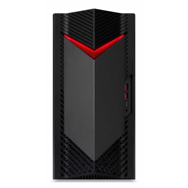 Acer NITRO 50 (N50-660) Intel Core Ultra 7 265F 32 GB DDR5-SDRAM 1 TB SSD NVIDIA GeForce RTX 5060 Windows 11 Home Desktop PC Zwart, Rood (DG.E4FEG.009)