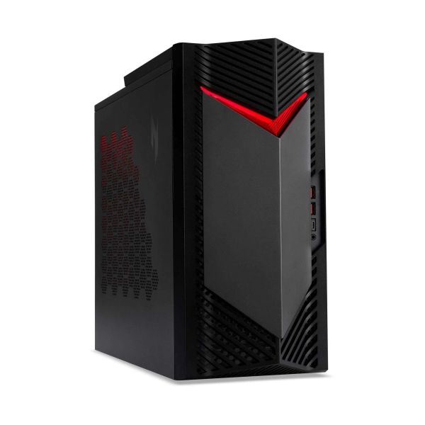 Acer NITRO 50 (N50-660) Intel Core Ultra 7 265F 32 GB DDR5-SDRAM 1 TB SSD NVIDIA GeForce RTX 5060 Windows 11 Home Desktop PC Zwart, Rood (DG.E4FEG.009)