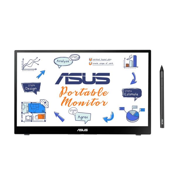 ASUS MB14AHD computer monitor 35,6 cm (14") 1920 x 1080 Pixels Full HD LCD Touchscreen Zwart (90LM063V-B01170)