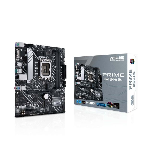 ASUS PRIME H610M-A D4 Intel H610 LGA 1700 micro ATX (90MB19P0-M0EAY0) ASUS PRIME H610M-A D4 Intel H610 LGA 1700 micro ATX (90MB19P0-M0EAY0)