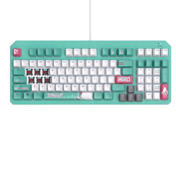 ASUS TUF Gaming K3 Gen II Hatsune Miku Edition toetsenbord Gamen USB Muntkleur, Wit (90MP0460-BKDA30) ASUS TUF Gaming K3 Gen II Hatsune Miku Edition toetsenbord Gamen USB Muntkleur, Wit (90MP0460-BKDA30)