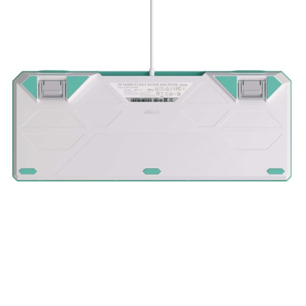 ASUS TUF Gaming K3 Gen II Hatsune Miku Edition toetsenbord Gamen USB Muntkleur, Wit (90MP0460-BKDA30)