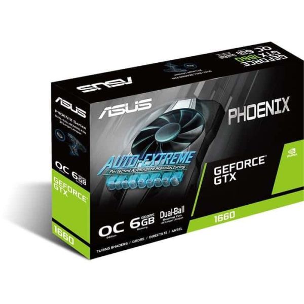 ASUS Phoenix PH-GTX1660S-O6G NVIDIA GeForce GTX 1660 SUPER 6 GB GDDR6 (90YV0DT0-M0NA00)