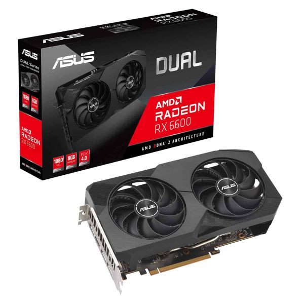 ASUS Dual -RX6600-8G-V2 AMD Radeon RX 6600 8 GB GDDR6 (90YV0GP2-M0NA00)
