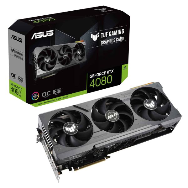 ASUS TUF Gaming TUF-RTX4080-16G-GAMING NVIDIA GeForce RTX 4080 16 GB GDDR6X (90YV0IB1-M0NA00)