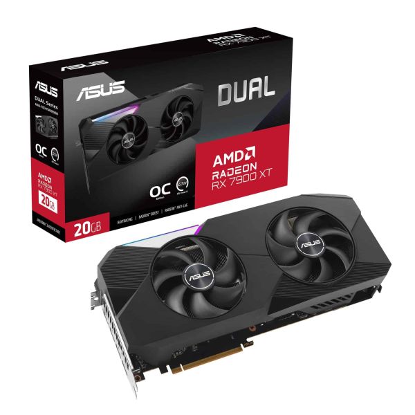 ASUS Dual -RX7900XT-O20G AMD Radeon RX 7900 XT 20 GB GDDR6 (90YV0IV2-M0NA00)