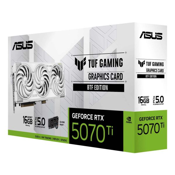 ASUS TUF Gaming TUF-RTX5070TI-16G-BTF-WHITE NVIDIA GeForce RTX 5070 Ti 16 GB GDDR7 (90YV0N61-M0NA00) ASUS TUF Gaming TUF-RTX5070TI-16G-BTF-WHITE NVIDIA GeForce RTX 5070 Ti 16 GB GDDR7 (90YV0N61-M0NA00)