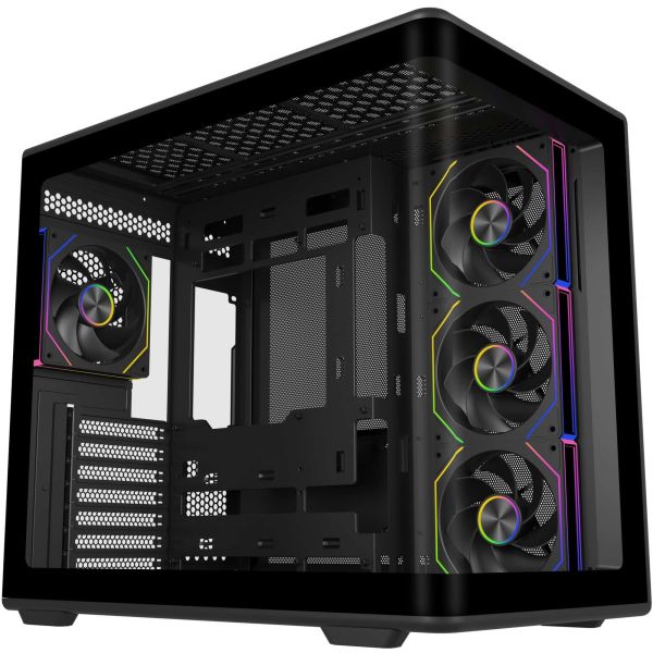 Cooler Master E600-KGNN-S02 Tempered Glass Panoramic Panel- Full curved, 7 x ARGB fans, supports (E600-KGNN-S02)