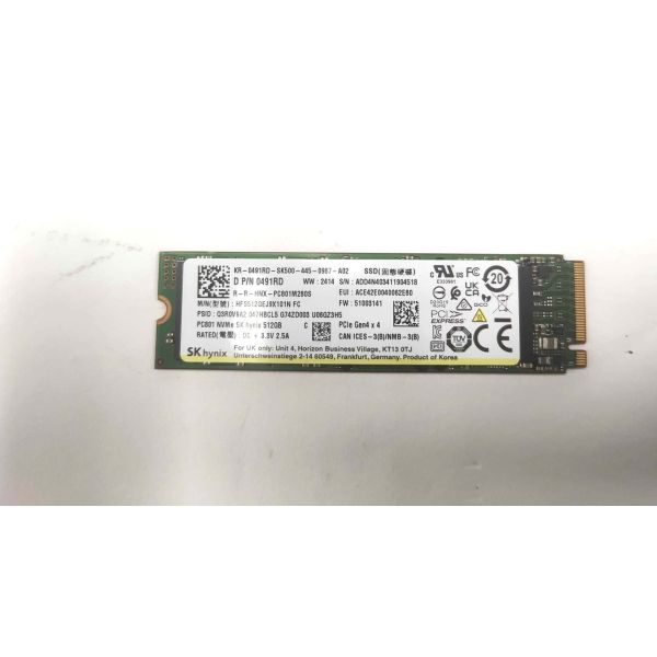 Dell 491RD (Sk Hynix HFS512GEJ9X101N) Solid State Drive (491RD_C23)