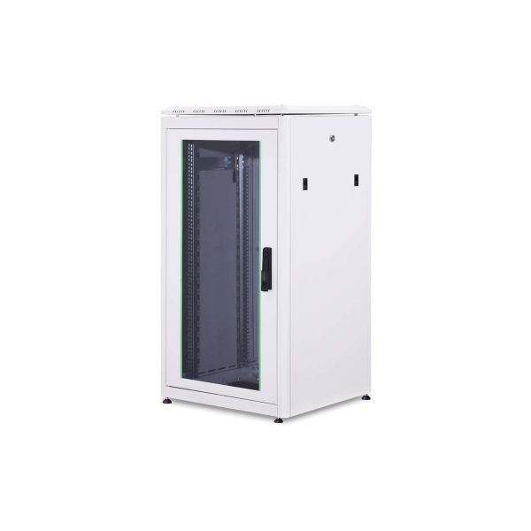 Digitus 6U wall mounting cabinet 19 rack 550x350 mm, front glass door, color grey (RAL 7035) (CL-19 06U)