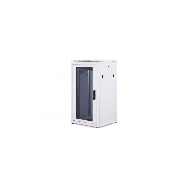 Digitus 18U wall mounting cabinet 19 rack 600x600, glass door, double sectioned, mounted, 60kg, grey (RAL 7035) (DN-WD19 18U/600)