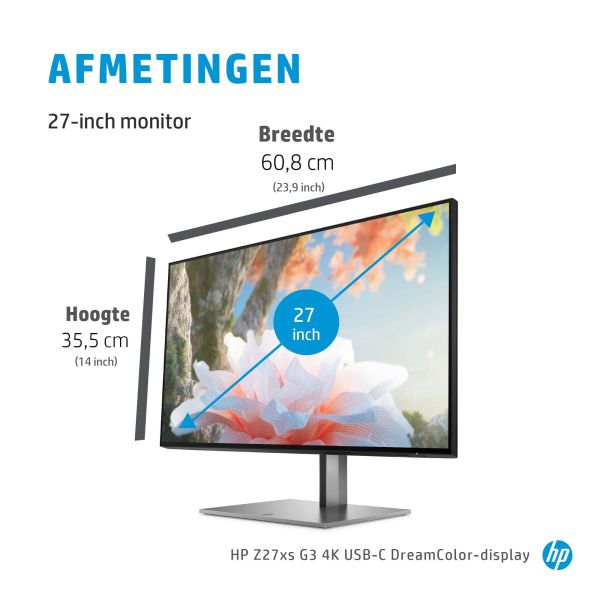 HP Z27xs G3 computer monitor 68,6 cm (27") 3840 x 2160 Pixels 4K Ultra HD Zwart (1A9M8AA#ABB) HP Z27xs G3 computer monitor 68,6 cm (27") 3840 x 2160 Pixels 4K Ultra HD Zwart (1A9M8AA#ABB)