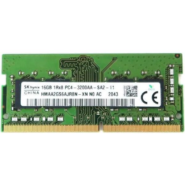 Hynix 16GB DDR4 PC4-25600 3200MHz SO-DIMM 260-pin 1Rx8 (HMAA2GS6AJR8N-R4)