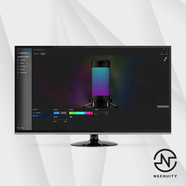 HyperX QuadCast S - USB-microfoon (zwart-grijs) - RGB-verlichting (4P5P7AA)