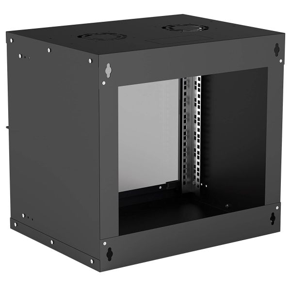 Intellinet 19" netwerkkast wand (basic), 9U, 400 mm diep, zwart, bouwpakket, max. 50 kg, bruikbare diepte 340 mm, glazen deur, montagemateriaal niet inbegrepen (714174) Intellinet 19" netwerkkast wand (basic), 9U, 400 mm diep, zwart, bouwpakket, max. 50 kg, bruikbare diepte 340 mm, glazen deur, montagemateriaal niet inbegrepen (714174)