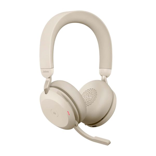 Jabra Evolve2 75 Headset Draadloos Hoofdband Kantoor/callcenter USB Type-C Bluetooth Oplaadhouder Beige (27599-999-898)