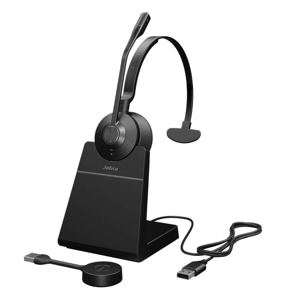 Jabra Engage 55 Headset Draadloos Hoofdband Kantoor/callcenter Zwart, Titanium (9553-415-111)