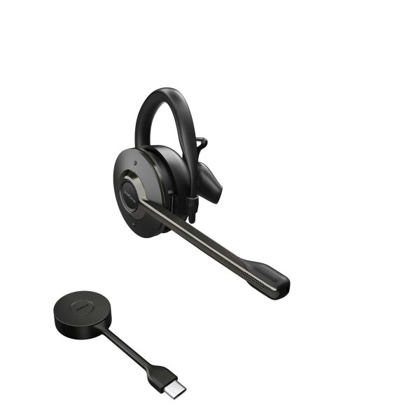 Jabra Engage 55 Headset Draadloos oorhaak Kantoor/callcenter Zwart, Titanium (9555-430-111)
