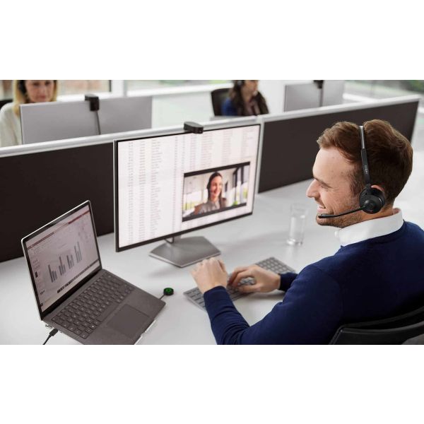 Jabra ENGAGE 55 UC STEREO Headset Draadloos Hoofdband Kantoor/callcenter Zwart (9559-410-111-1)