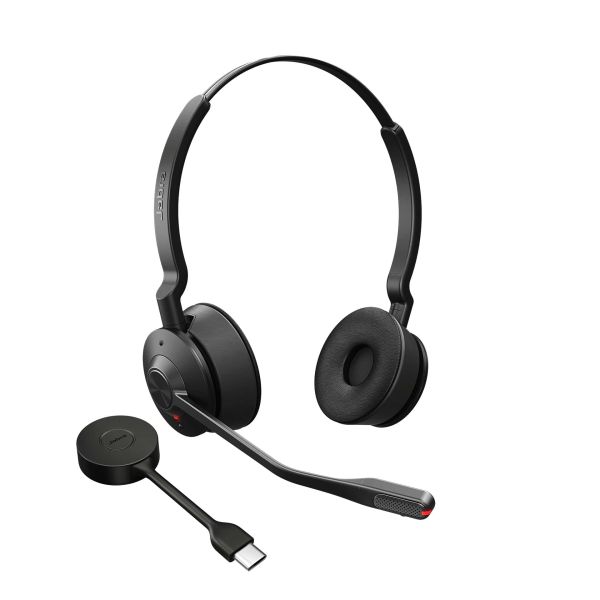 Jabra ENGAGE 55 UC STEREO Headset Draadloos Hoofdband Kantoor/callcenter Zwart (9559-410-111-1)