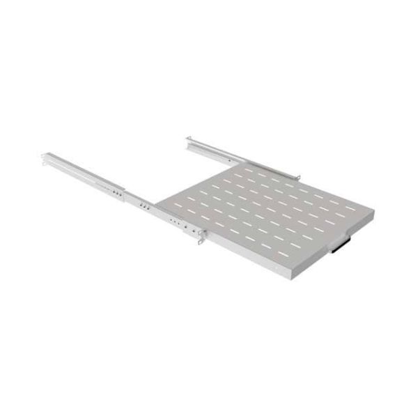 Lanberg 19" Uittrekbare Rackplank 1U 445x500mm Grijs (AK-1021-S)