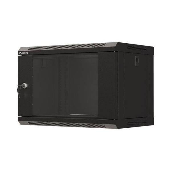 Lanberg 19" Wandkast 6U 540x350mm met Glazen Deur (FlatPack) (WF03-5306-10S)