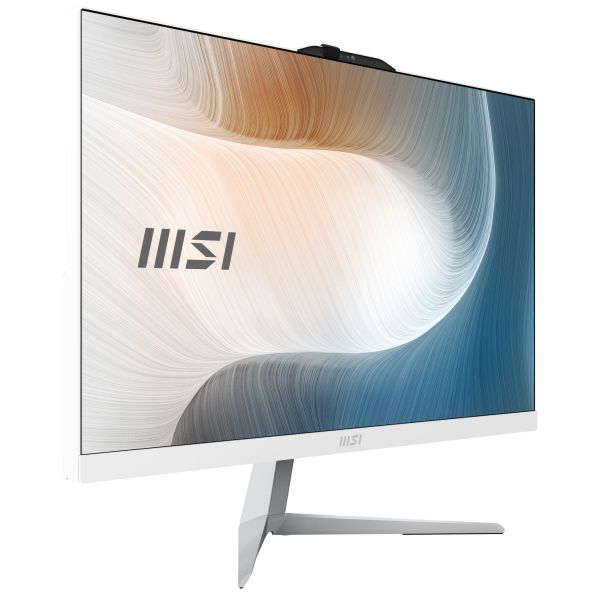 MSI Modern AM242 1M-1222EU Intel Core 3 100U 60,5 cm (23.8") 1920 x 1080 Pixels Alles-in-één-pc 8 GB DDR5-SDRAM 256 GB SSD Windows 11 Pro Wi-Fi 6E (802.11ax) Wit (MODERN AM242 1M-1222EU)