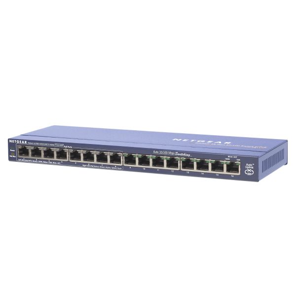 NETGEAR FS116PEU netwerk-switch Fast Ethernet (10/100) Power over Ethernet (PoE) (FS116PEU)