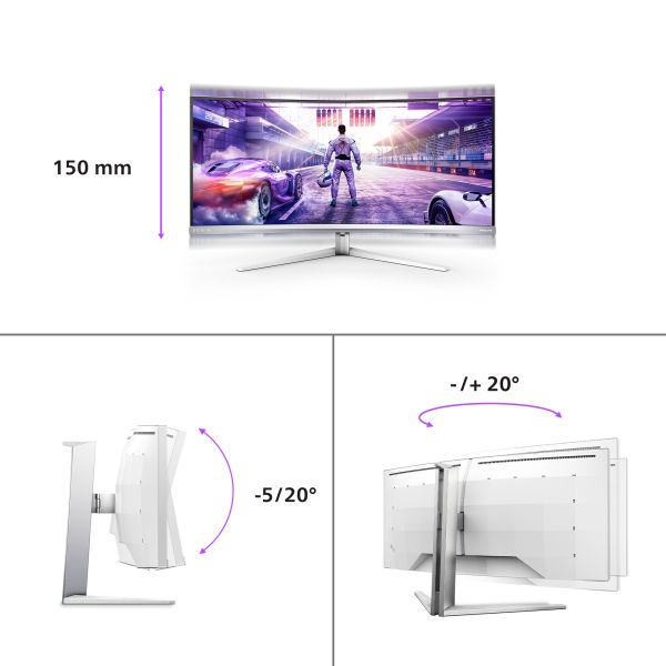 Philips 34M2C7600MV/00 computer monitor 86,4 cm (34") 3440 x 1440 Pixels Wide Quad HD LCD Wit (34M2C7600MV/00) Philips 34M2C7600MV/00 computer monitor 86,4 cm (34") 3440 x 1440 Pixels Wide Quad HD LCD Wit (34M2C7600MV/00)