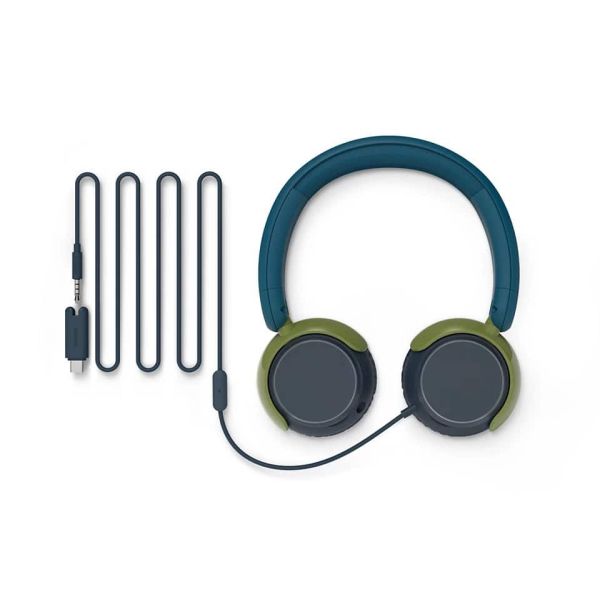 Philips 2000 series TAK2000CT/00 hoofdtelefoon/headset Hoofdtelefoons Bedraad Hoofdband Oproepen/muziek USB Type-C Blauw, Groen, Grijs (TAK2000CT/00)