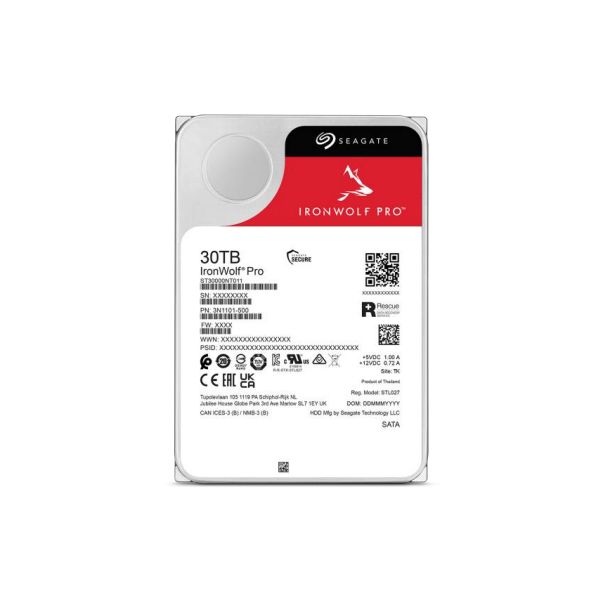 Seagate IronWolf Pro ST30000NT011 interne harde schijf 30 TB 7200 RPM 512 MB 3.5" SATA III (ST30000NT011_2ER)