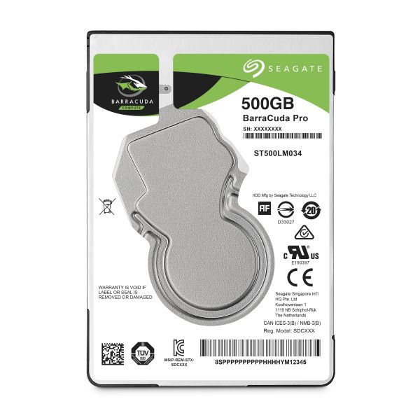 Seagate Barracuda Pro interne harde schijf 500 GB 7200 RPM 128 MB 2.5" SATA III (ST500LM034)