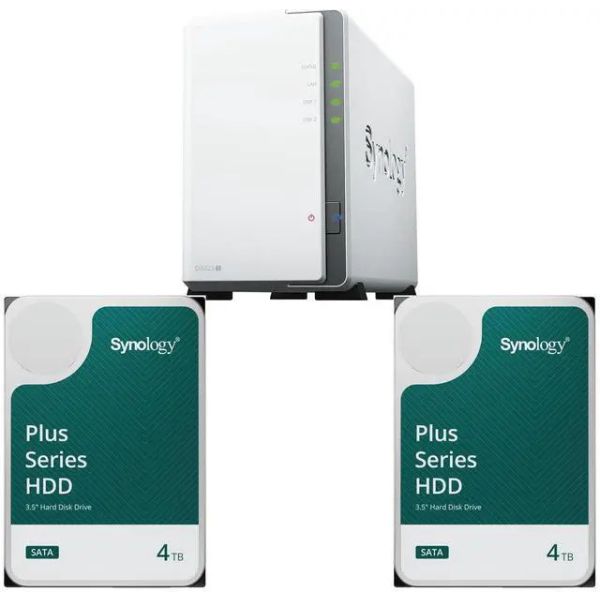 Synology DiskStation DS223J 2-Bay NAS met 8TB HAT3300 (2x 4TB) (DS223J+ & HAT3300-4T)