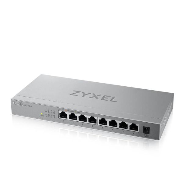 Zyxel MG-108 Unmanaged 2.5G Ethernet (100/1000/2500) Staal (MG-108-ZZ0101F) Zyxel MG-108 Unmanaged 2.5G Ethernet (100/1000/2500) Staal (MG-108-ZZ0101F)