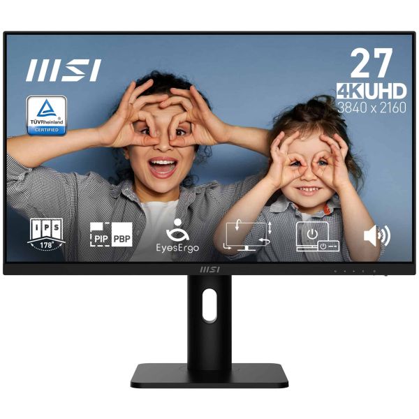 MSI PRO MP273UP E6 computer monitor 68,6 cm (27") 3840 x 2160 Pixels 4K Ultra HD Zwart (9S6-3PB49H-296)