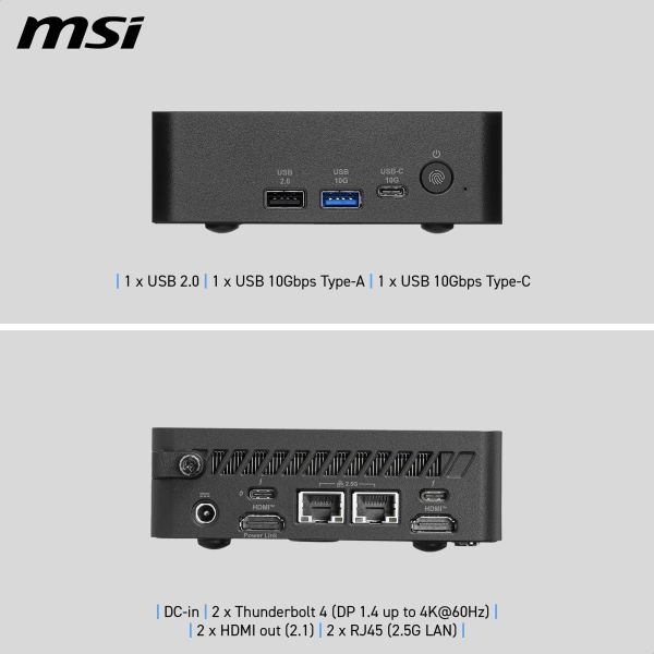 MSI Cubi NUC AI+ 3MG-003EU Copilot+ PC Intel Core Ultra 7 355 16 GB DDR5-SDRAM 1 TB SSD Windows 11 Pro Mini PC Zwart (9S6-B21111-003) MSI Cubi NUC AI+ 3MG-003EU Copilot+ PC Intel Core Ultra 7 355 16 GB DDR5-SDRAM 1 TB SSD Windows 11 Pro Mini PC Zwart (9S6-B21111-003)