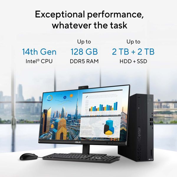 ASUS ExpertCenter D7 SFF D701SER-714700427X Intel® Core™ i7 i7-14700 16 GB DDR5-SDRAM 512 GB SSD Windows 11 Pro PC Zwart (90PF05N1-M040S0) ASUS ExpertCenter D7 SFF D701SER-714700427X Intel® Core™ i7 i7-14700 16 GB DDR5-SDRAM 512 GB SSD Windows 11 Pro PC Zwart (90PF05N1-M040S0)