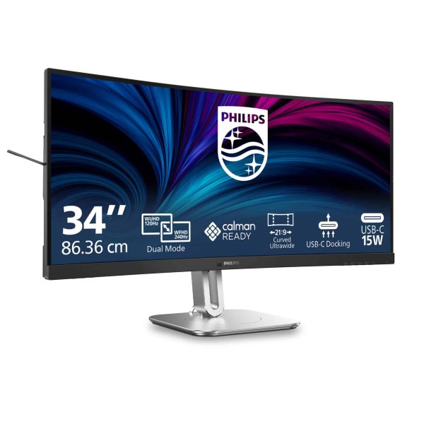 Philips 5000 series 34B2U5900C/00 computer monitor 86,4 cm (34") 5120 x 2160 Pixels WUHD LCD Grijs (34B2U5900C/00) Philips 5000 series 34B2U5900C/00 computer monitor 86,4 cm (34") 5120 x 2160 Pixels WUHD LCD Grijs