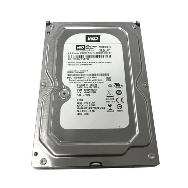 Western Digital WD AV-GP 1TB SATA III Interne Harde Schijf (WD10EURX)