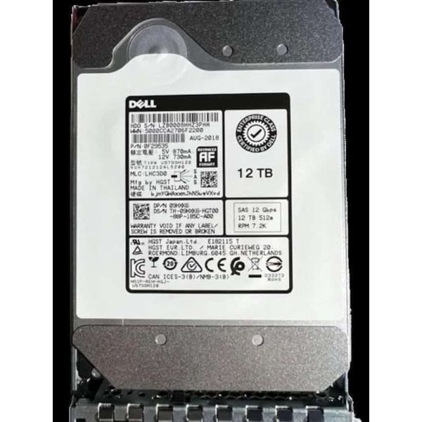 Dell 12TB 7.2K SAS 12G 3.5" Harde Schijf (0F29535-RFB)