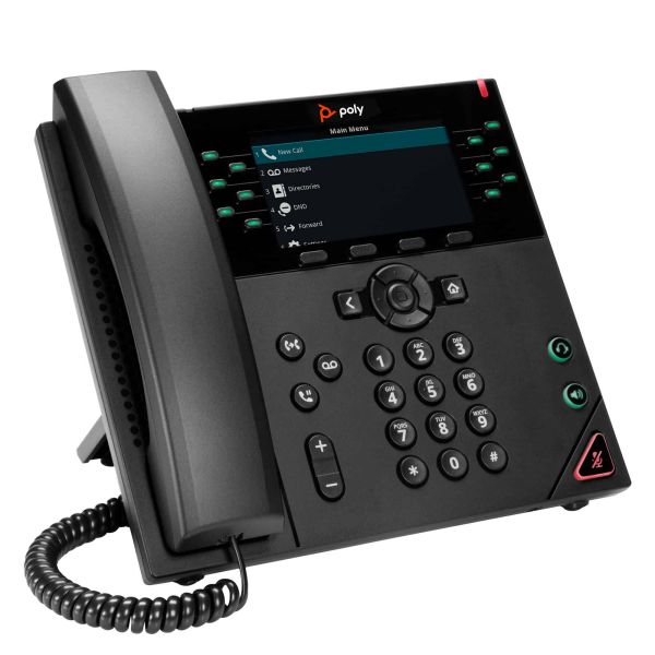 HP Poly VVX 450 12-lijns IP-telefoon met PoE-ondersteuning (2200-48840-025)