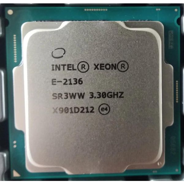INTEL XEON 6 CORE CPU E-2136 12MB 3.30GHZ (SR3WW)