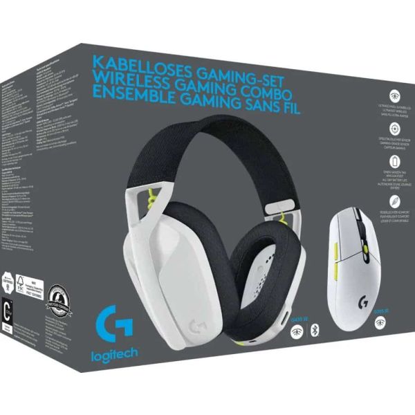 Logitech Wireless Gaming Combo Toetsenbord en Muis Zwart/Wit/Lime (981-001230)