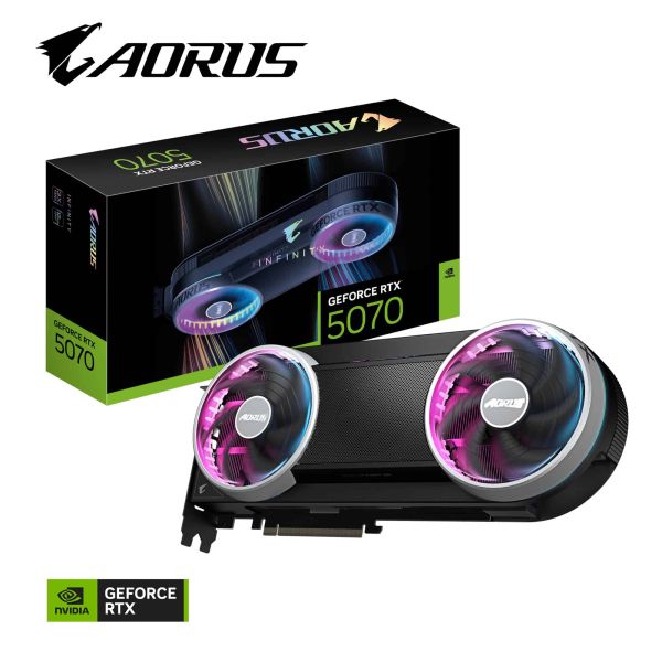 GIGABYTE AORUS GeForce RTX 5070 INFINITY 12G NVIDIA 12 GB GDDR7 (GV-N5070AORUS IF-12GD) GIGABYTE AORUS GeForce RTX 5070 INFINITY 12G NVIDIA 12 GB GDDR7 (GV-N5070AORUS IF-12GD)