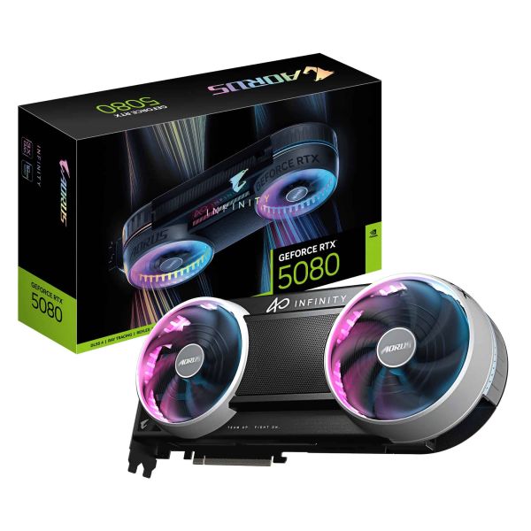 GIGABYTE AORUS GeForce RTX 5080 INFINITY 16G NVIDIA 16 GB GDDR7 (GV-N5080AORUS IF-16GD)
