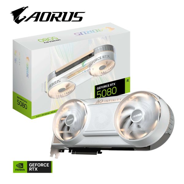 GIGABYTE AORUS GeForce RTX 5080 INFINITY WOOD 16G NVIDIA 16 GB GDDR7 (GV-N5080AORUSIF WD-16GD) GIGABYTE AORUS GeForce RTX 5080 INFINITY WOOD 16G NVIDIA 16 GB GDDR7 (GV-N5080AORUSIF WD-16GD)