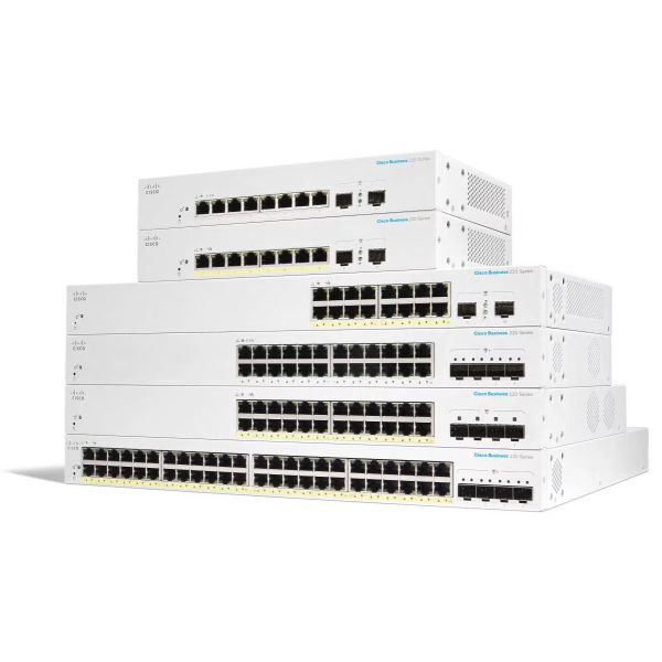 Cisco Business 220 Series Smart Switches Managed L2 Gigabit Ethernet (10/100/1000) Power over Ethernet (PoE) White (CBS220-48P-4G-UK)