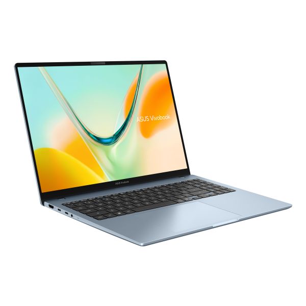 ASUS Vivobook S16 S5608QA-MB367W Copilot+ PC Snapdragon Laptop 40,6 cm (16") WUXGA 8 GB LPDDR5x-SDRAM 256 GB SSD Wi-Fi 6E (802.11ax) Windows 11 Home Blauw QWERTY Nederlands (90NB19C3-M00RW0)